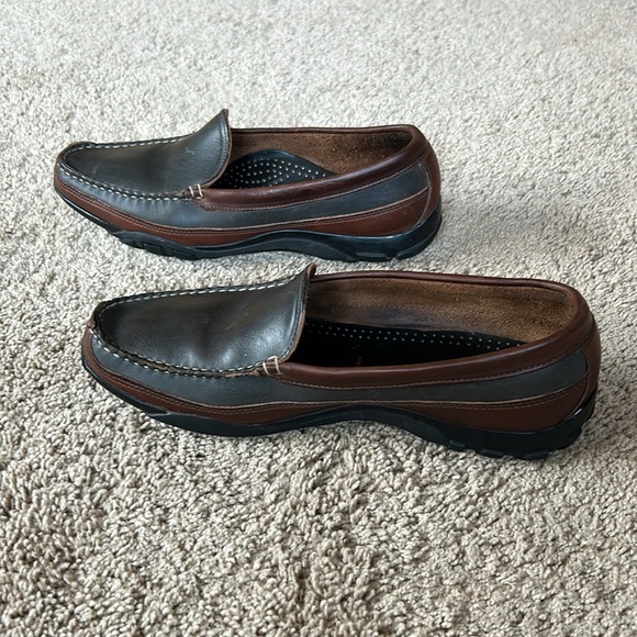 Allen Edmonds Boulder Venetian Driving Moccasin Black Brown Leather Men SZ 9 - Picture 3 of 9